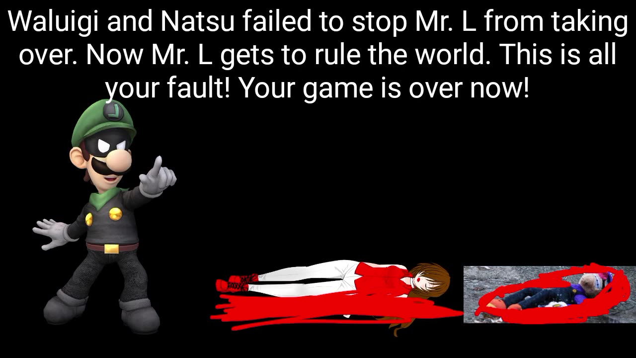 Waluigi & Natsu vs. Mr. L (English Wii Bootleg) Continue & Game Over