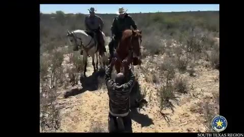 Border Mounted Patrol in Action, Capturing Two Illegal