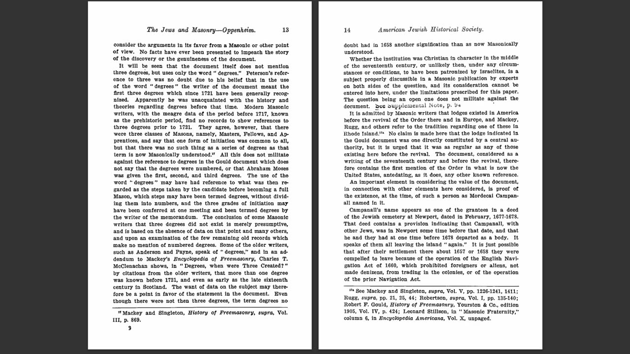 The Jews and Masonry in the United States before 1810 by Samuel Oppenheim (1910) 1 of 6