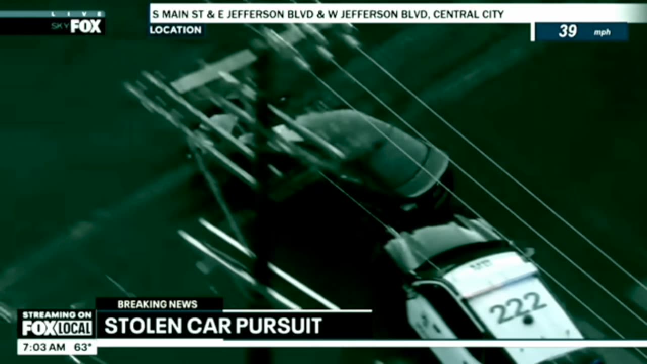 High Speed Police Pursuit of Stolen Hyundai Ends in A Crash After PIT Maneuver