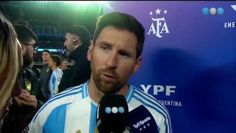 Lionel Messi after playing his last Argentina game at home soil: