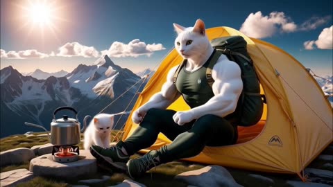 Cat Dad and Kitten Hiking