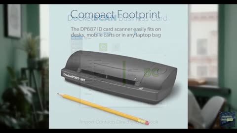 DocketPORT 687 Duplex Card Scanner (DP687) with DocketSCAN Business Card
