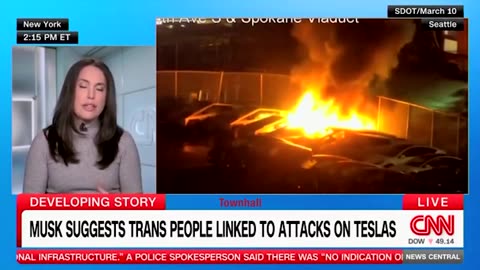 CNN: "Trans or non-gender-conforming" people who are terrorizing Teslas and their owners" are the victims.