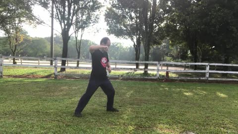 Aerobic Tai Chi Workout-021-Sideway Burst Punch (YAO) Wrap Whip