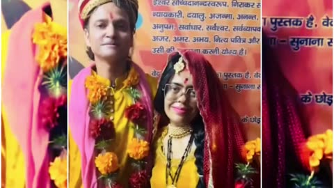 Brazilian Girl Marries Etawah Boy in Delhi, Blending Two Cultures in Hindu Ceremony