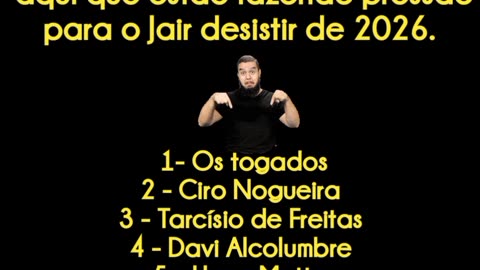 2026 É BOLSONARO OU NADA: NÃO VOTO NO TARCÍSIO, NÃO VOTO EM ASSASSINOS. ANISTIA JÁ!
