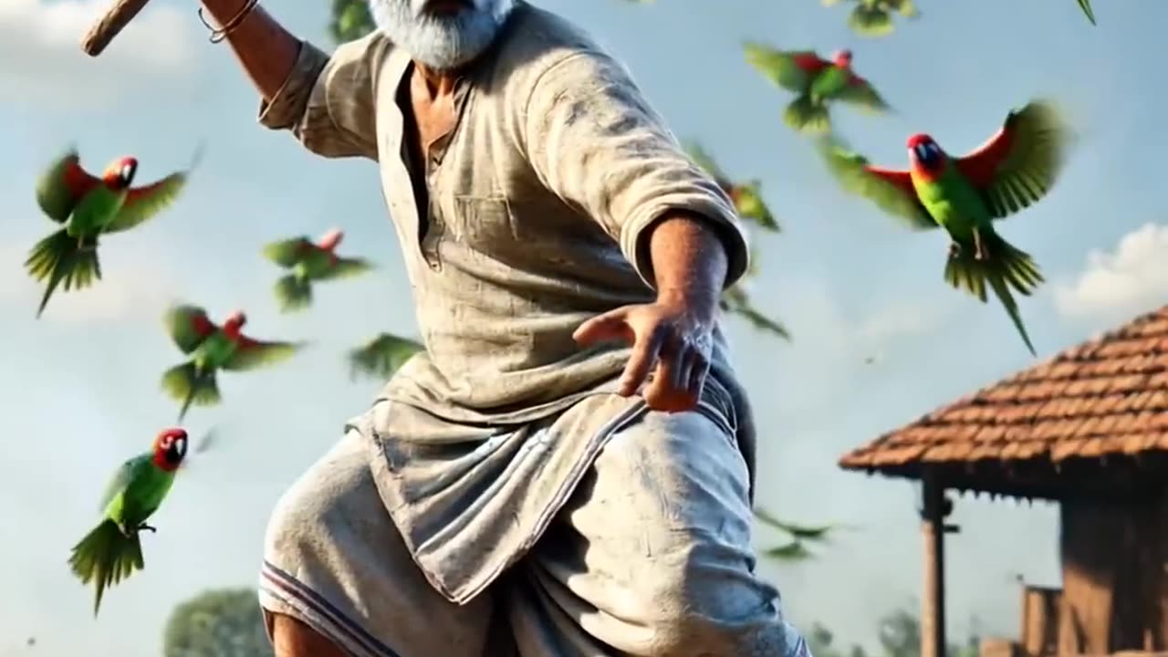 Farmer and Parrot