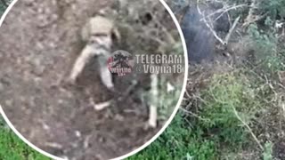 🙏 Maximum luck! An enemy FPV drone on a fiber optic hits a Ukrainian