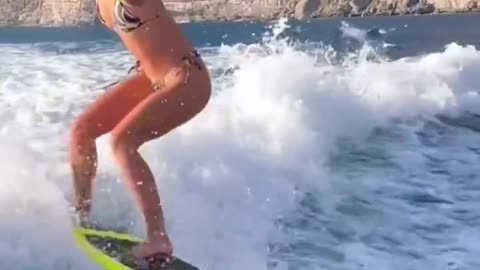 Sunny Beach: Swimsuit Beauties' Surfing Moments