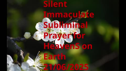 Silent Immaculate Subliminal Prayer for HeavenS on Earth 21-06-2025