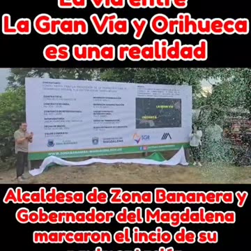 Inicio de obra de pavimentación de la vía entre el corregimiento de Orihueca y la Gran Vía