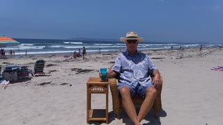 The Beach Captain in Time-Lapse. Silver Strand State Beach, San Diego, California. TL 037