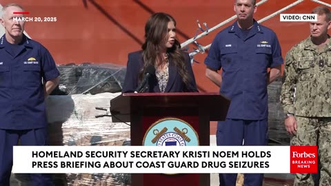 'A Historic Day': Kristi Noem Celebrates 'Unprecedented' Seizure Of Illicit Drugs By The Coast Guard