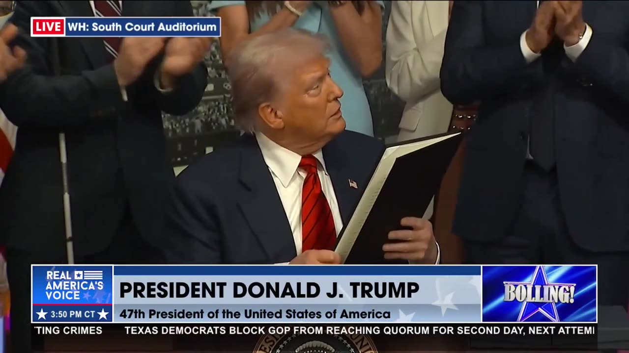 TRUMP SIGNS EO FOR SUMMER OLYMPICS WHITE HOUSE TASK FORCE