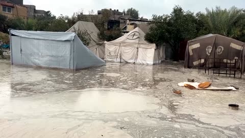 'None of us slept': Flooded camp add to Gazan's struggles