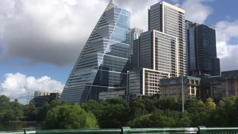 Beautiful downtown & clouds