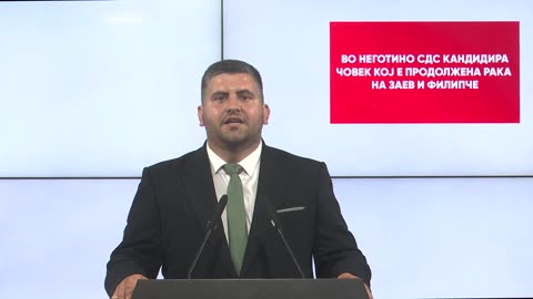 Атанасов: Во Неготино СДС кандидира човек кој е продолжена рака на Заев