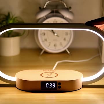 Multifunction Wireless Charging Hub: Fast-Charging LED Desk Lamp, Night Light and Clock