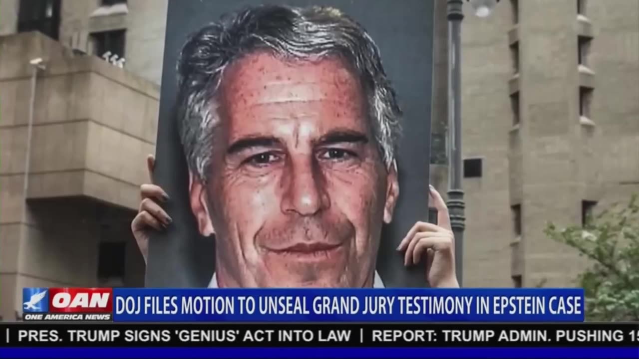 DOJ FILES MOTION TO UNSEAL GRAND JURY TESTIMONY IN EPSTEIN CASE