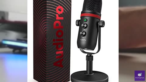 AUDIOPRO USB Microphone, Computer Condenser Gaming Mic for PC/Laptop/PS4/5, Head