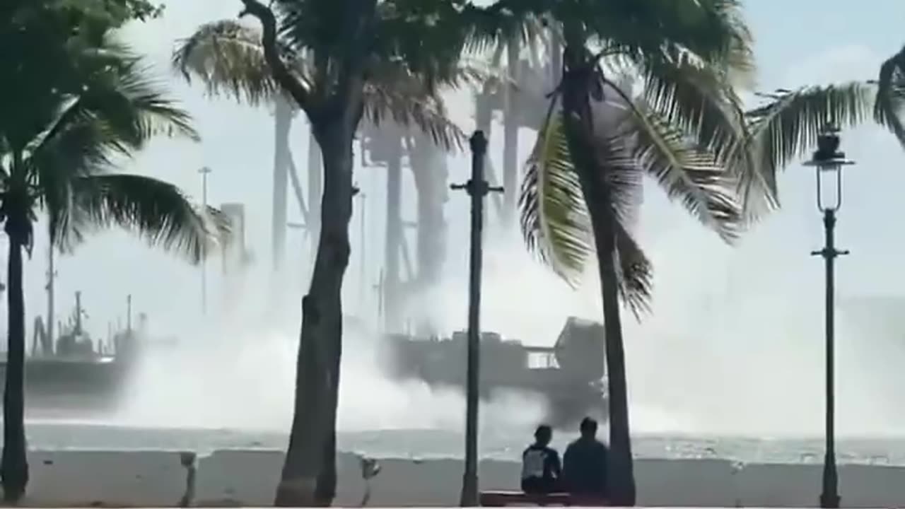 U.S. marines' Landing Craft Air Cushion filmed in Puerto Rico