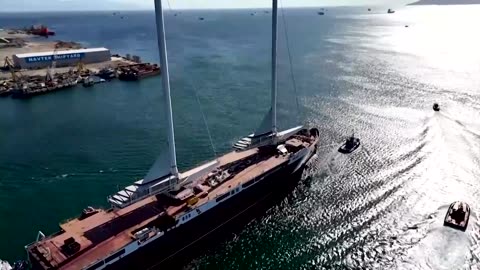 World's largest cargo sailboat makes first transatlantic crossing