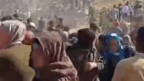 Footage shows Palestinians being placed in caged roads and zones | This is complete and utter dehumanization of Palestinians.