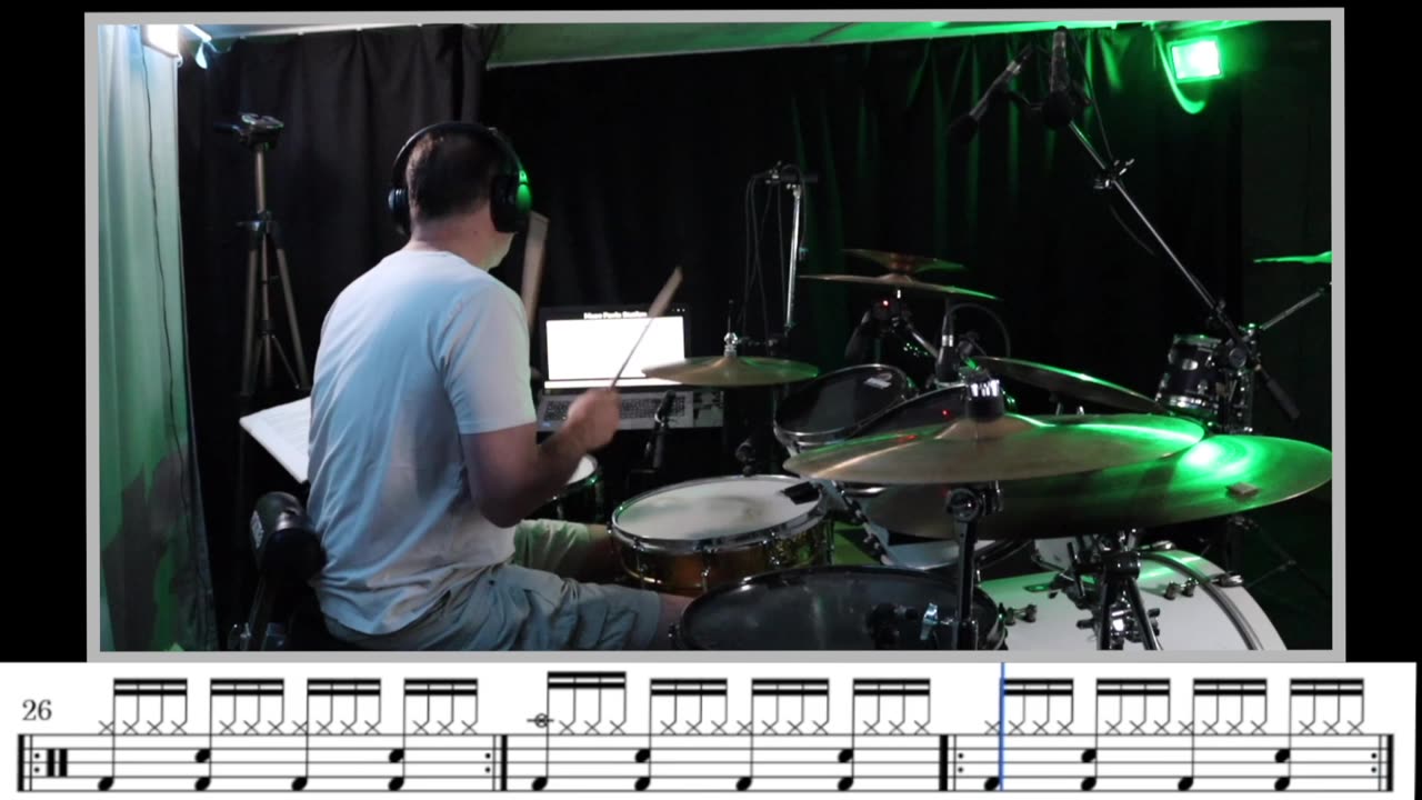 BE 🎵 Muse – Panic Station | Drum Cover + Partition Batterie (Scrolling Shee