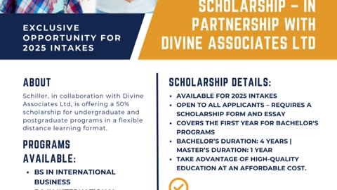 Study at Schiller with 50% Scholarship – Powered by Divine Associates Ltd