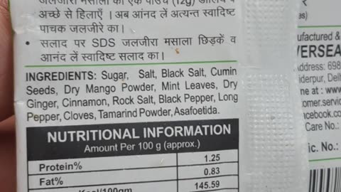 Promoting sachet of jaljeera