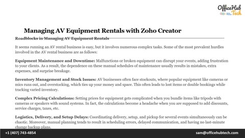 Managing AV Equipment Rentals with Zoho Creator.mp4
