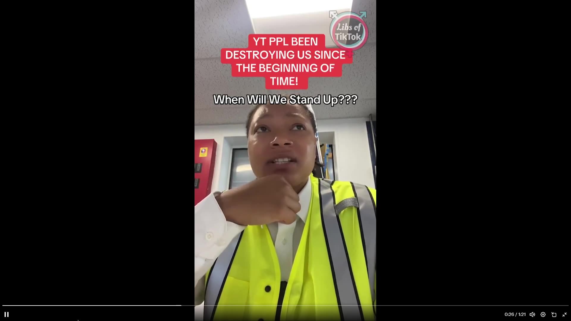 Animal in Security wants white people blown up. What in the hell? Calling FBI!