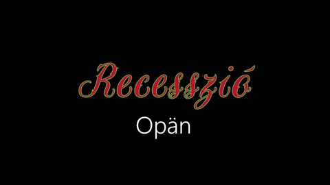 Recesszió ¦ Opän (officiäl audió)