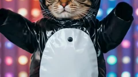Penguin Cat Dancing #cat #dancingcat #petdance #dancingpets #catdancer #dance #funny #penguin