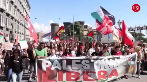 italy protesters for Palestine 🇵🇸