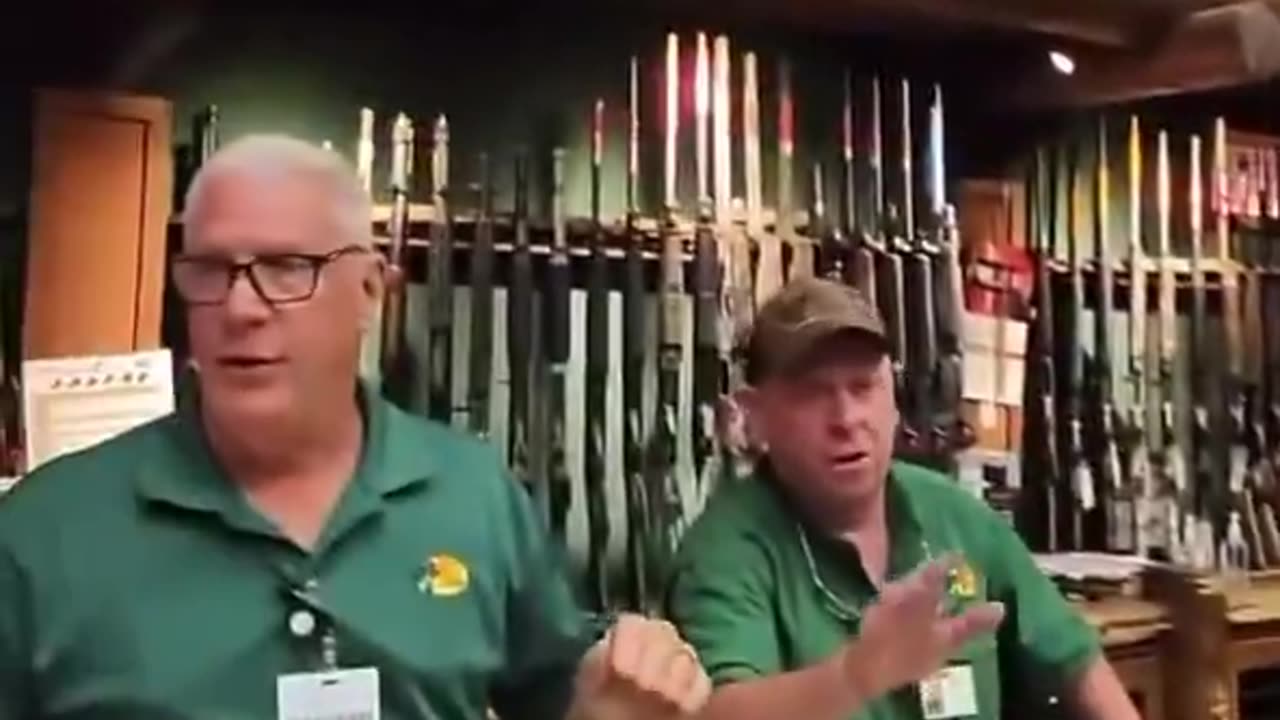Guy training to be a Cop at Bass Pro Shop