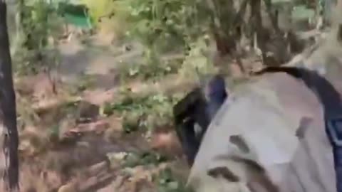 Russian soldier makes a furry friend