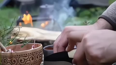 "Mountain Cooking Bliss | Nature Vibes & Outdoor Food Adventure 🌲🍳"