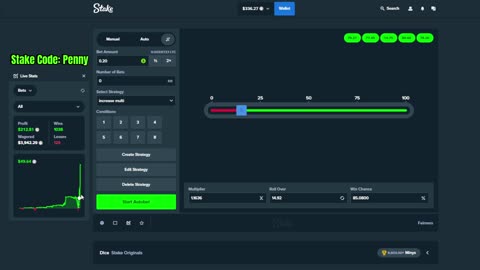 I MADE A DICE STRAT AND WON (STAKE)