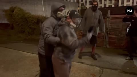 Watch the moment Portland Antifa militants targeted federal vehicles that had just