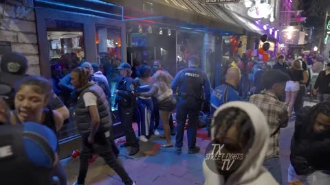 New Year’s Mayhem: Street Fight Breaks Out on 6th Street Austin | 2025