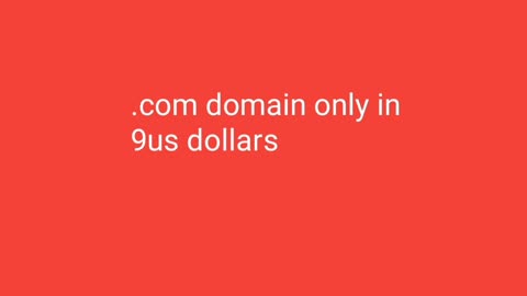 .com domain available only in 9 us dollar