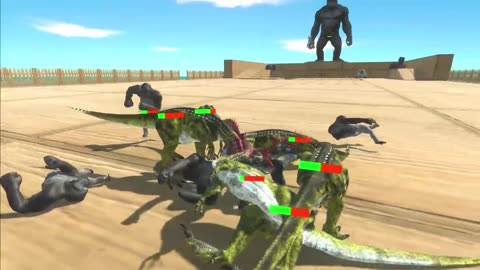 War on Ship | Dinosaurs vs Mutant Primates, Godzilla vs King Kong - Animal Revolt Battle Simulator
