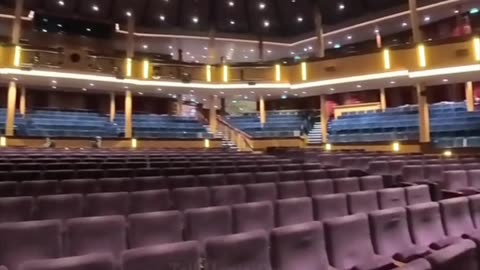Exploring Deck 4 Royal Theatre on Ovation of the Seas | Hidden Elevator Revealed!