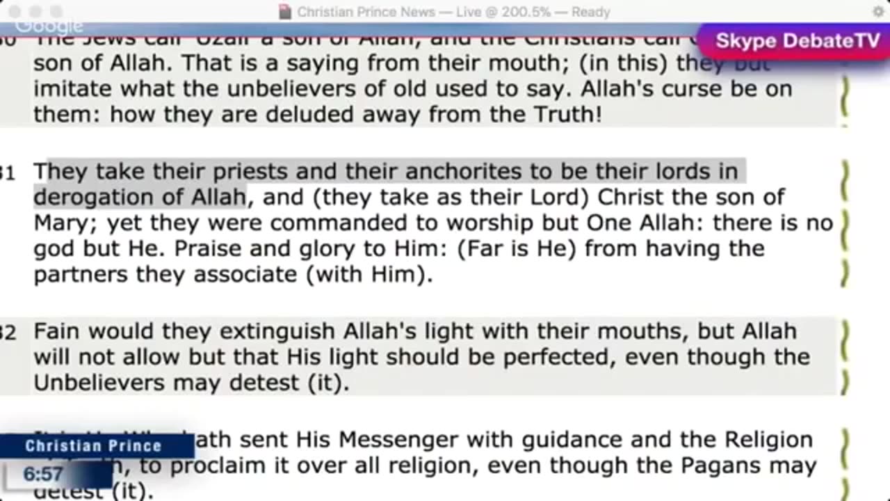 Christian prince Okay go and ask your imam