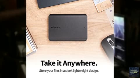 Toshiba Canvio Basics 1TB Portable External Hard Drive USB 3.0, Black - HDTB510X
