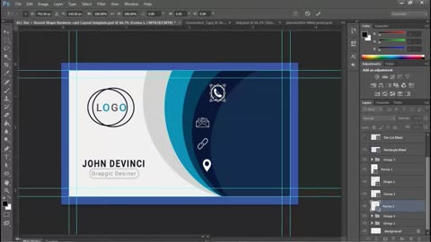 Modern Business Card - Tutorial Adobe Photoshop CS6 Design Time-laps