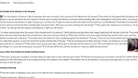 Matthew 19 through 21 NKJV (Joshzilla89 Bible Reading)
