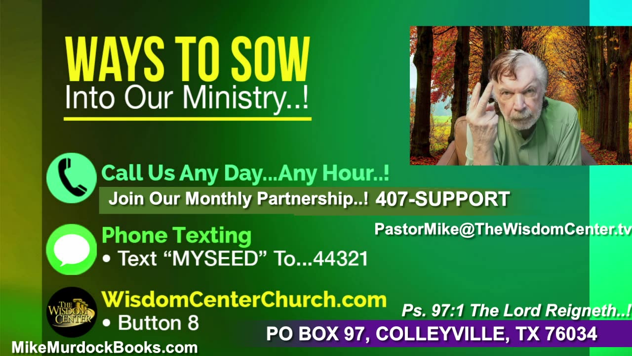 Re-Air: Wisdom World With Mike Murdock..!!!